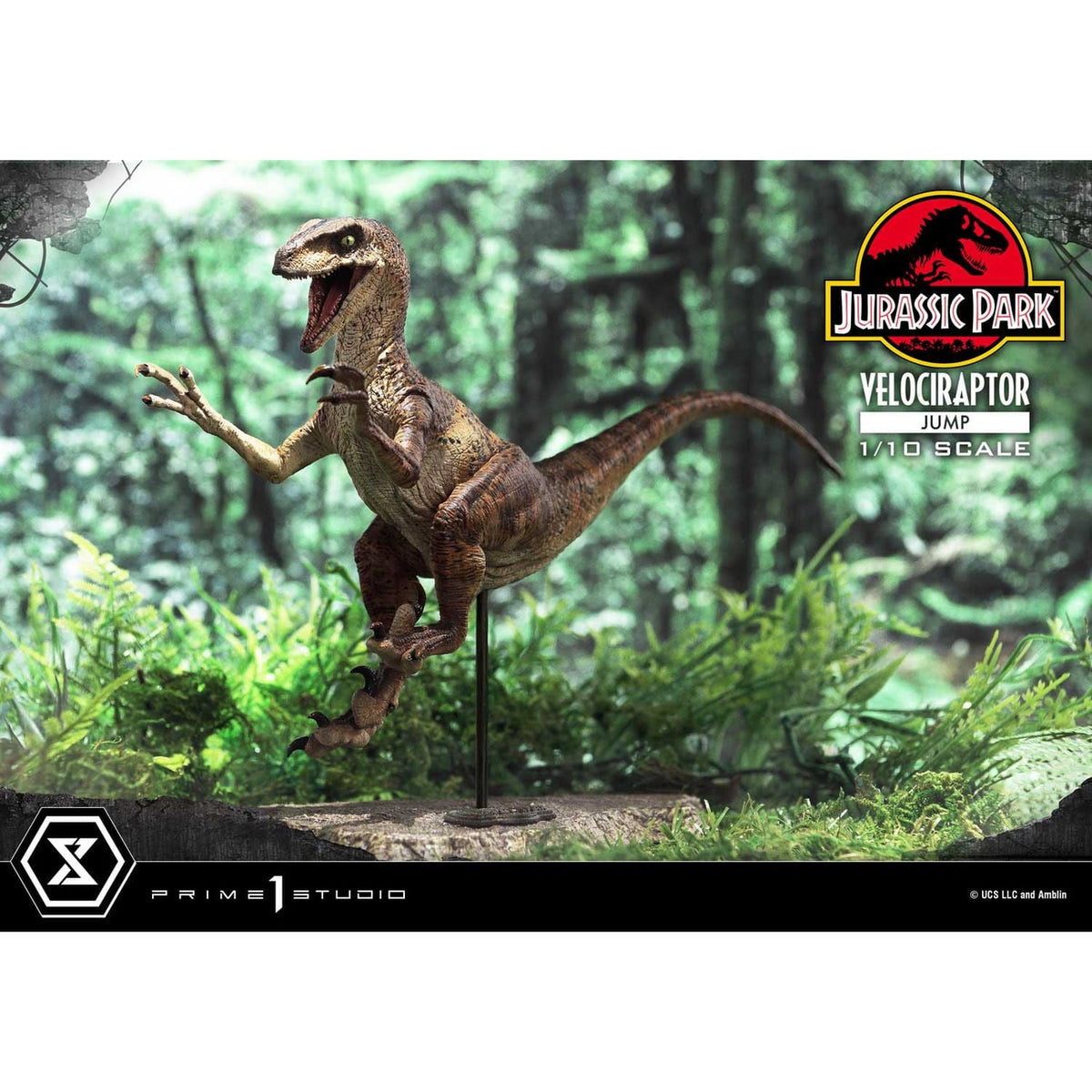 Produktbild Jurassic Park Prime Collectibles Statue 1/10 Velociraptor Jump 21 cm