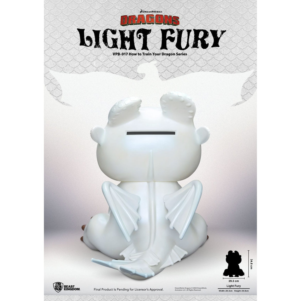 Produktbild Draktränaren Funktionell Figur Sparbössa Light Fury 35 cm