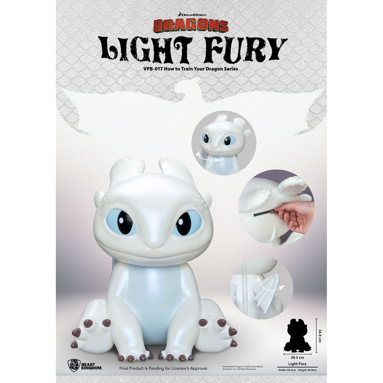 Produktbild Draktränaren Funktionell Figur Sparbössa Light Fury 35 cm