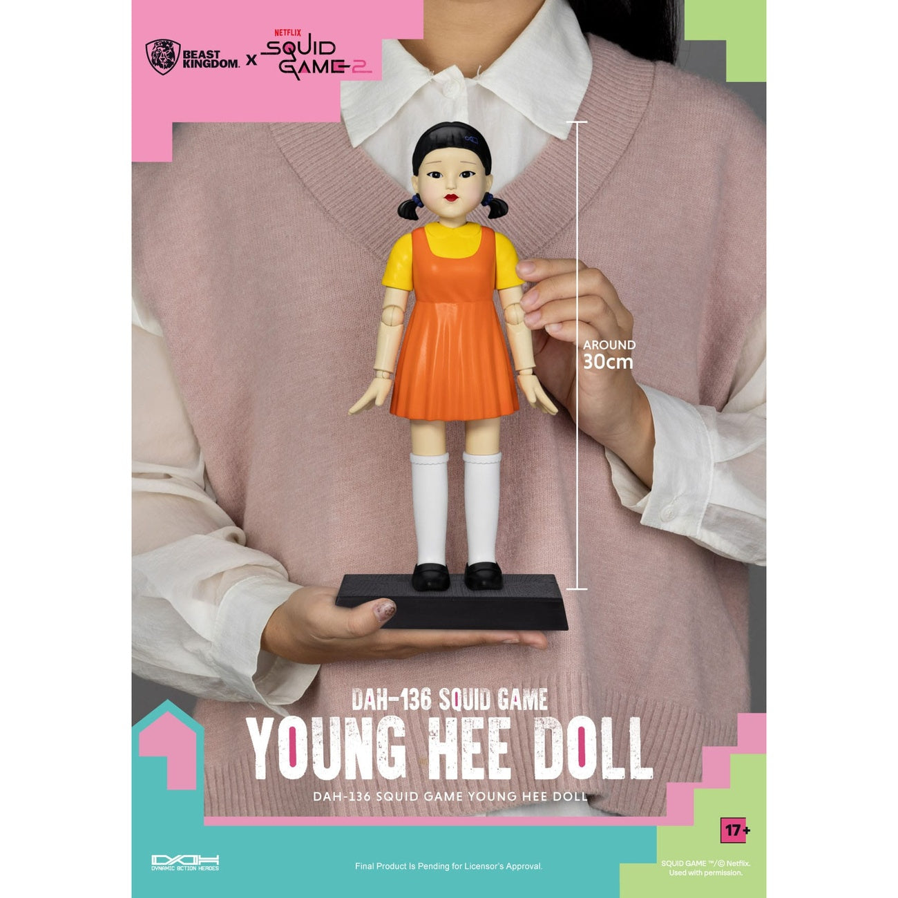Produktbild Squid Game actionfigur med ljud Young Hee Doll 30 cm