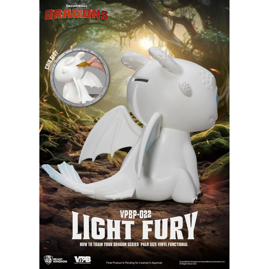 Produktbild Draktränaren Piggy Sparbössa i vinyl Light Fury 12 cm