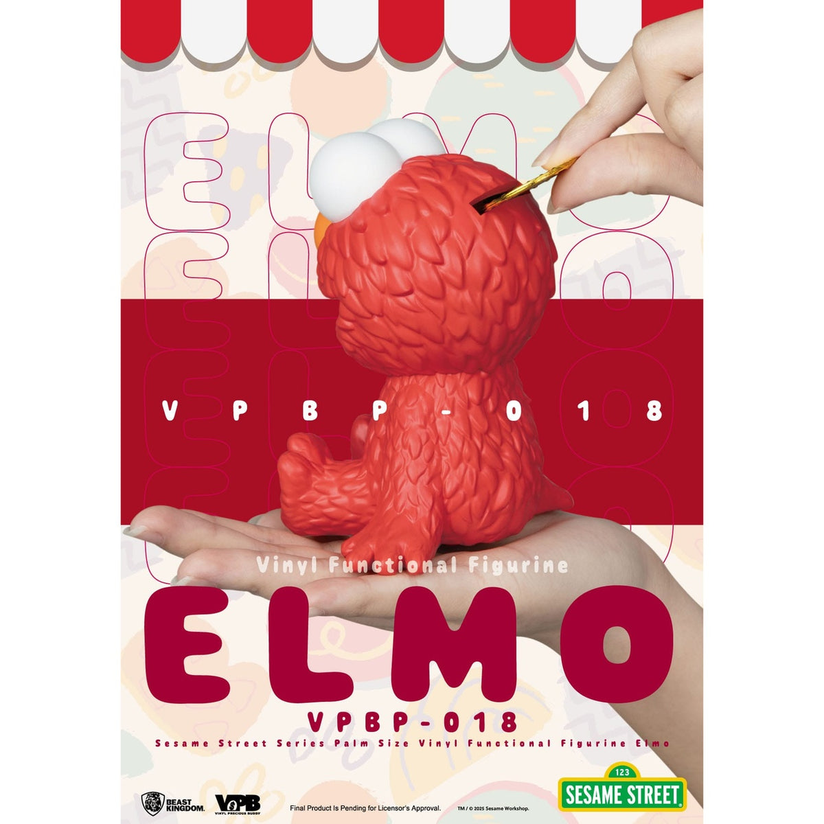 Produktbild Sesame Street sparbössa i vinyl Elmo 12 cm