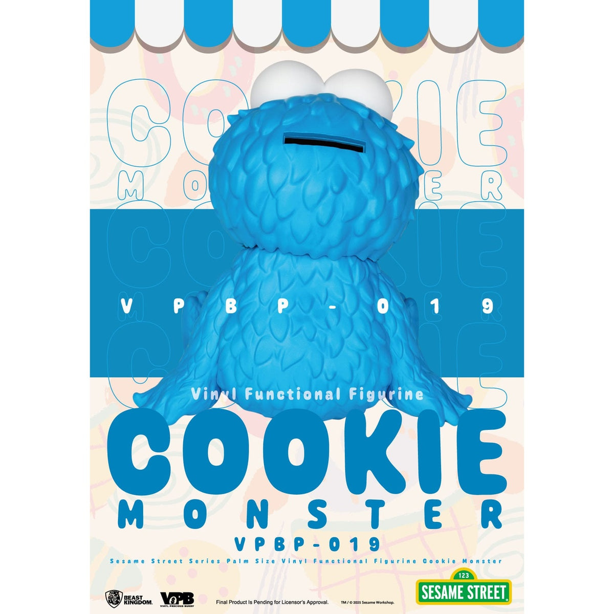 Produktbild Sesame Street sparbössa i vinyl Cookie Monster 12 cm
