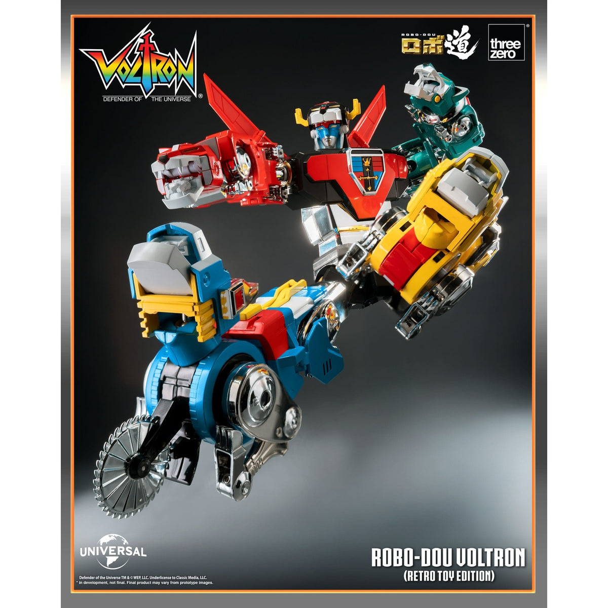 Produktbild Voltron: Defender of the Universe Robo-Dou actionfigur Voltron Retro Toy Edition 27 cm