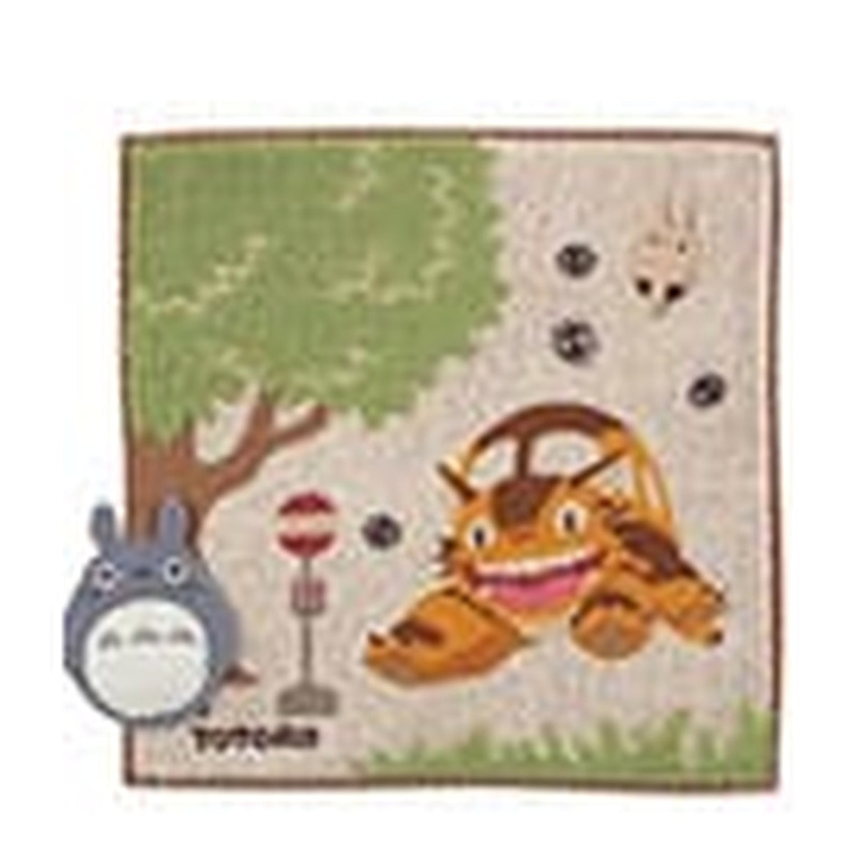 Produktbild Min granne Totoro minihandduk Busshållplats 25 x 25 cm