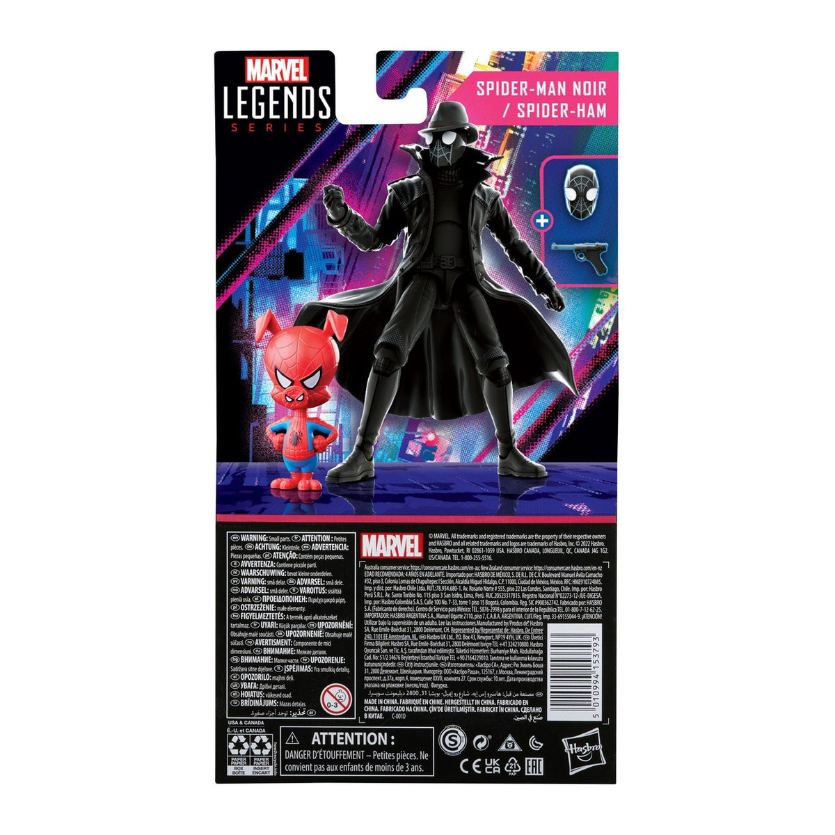 Produktbild Spider-Man: Into the Spider-Verse Marvel Legends actionfigurer 2-pack 2022 Spider-Man Noir & Spider-Ham 15 cm