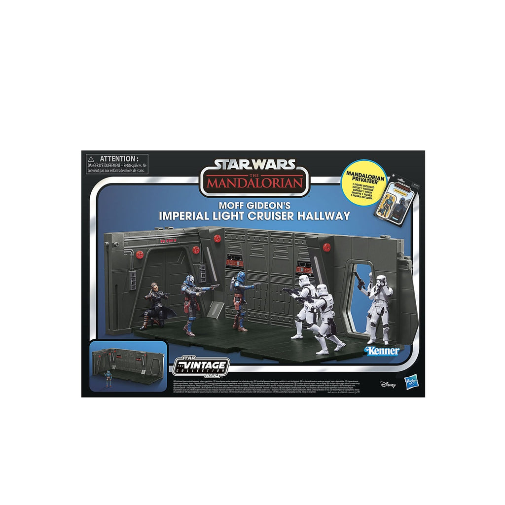 Produktbild Star Wars: The Mandalorian Vintage Collection Moff Gideons Imperial Light Cruiser Hallway med Mandalorian Privateer Act