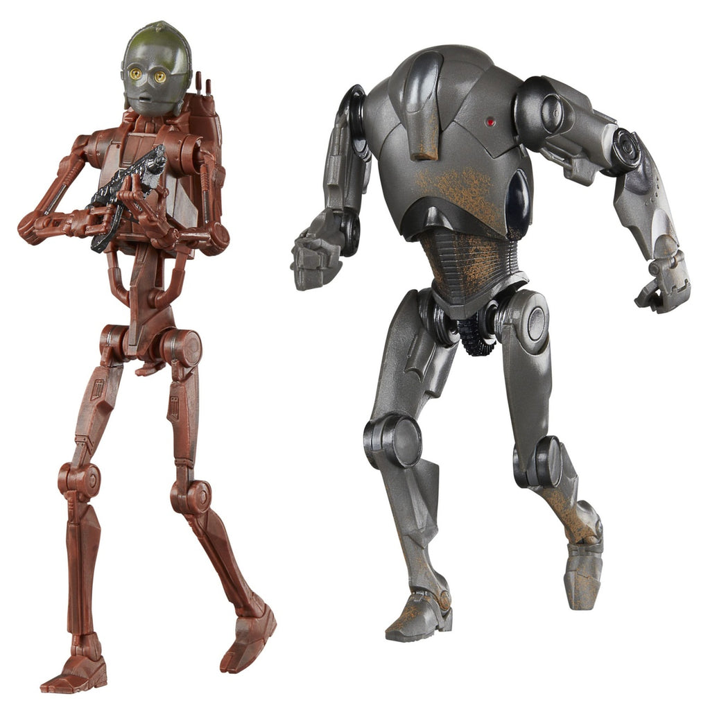 Produktbild Star Wars Episod II Black Series 2-pack actionfigurer C-3PO (B1 Battle Droid-kropp) & Super Battle Droid 15 cm