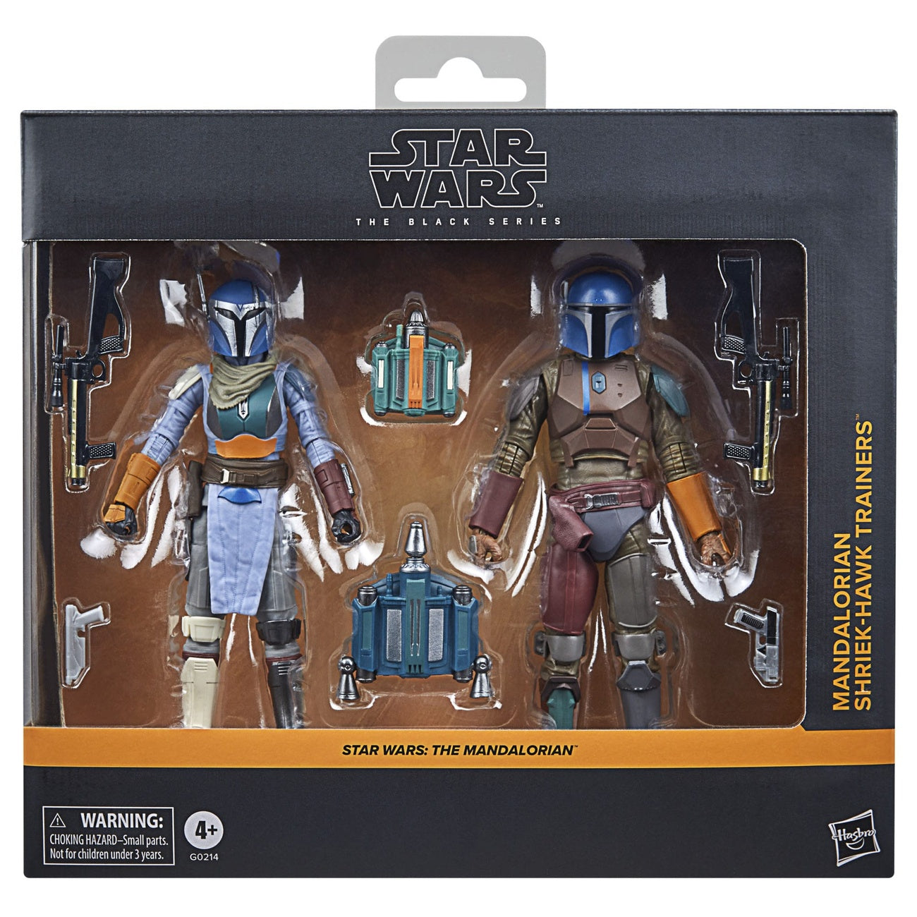Produktbild Star Wars: The Mandalorian Black Series Actionfigurer 2-pack Mandalorian & Shriek-Hawk Trainer 15 cm