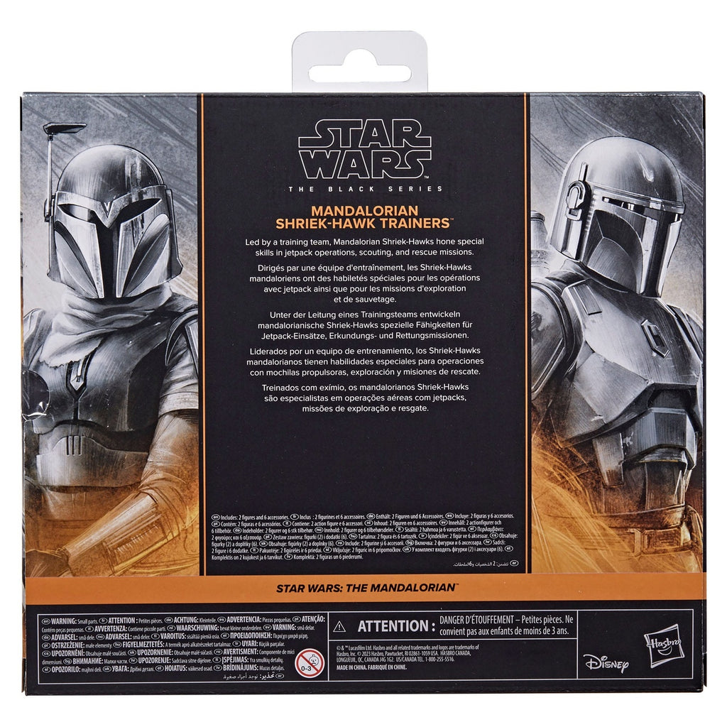 Produktbild Star Wars: The Mandalorian Black Series Actionfigurer 2-pack Mandalorian & Shriek-Hawk Trainer 15 cm