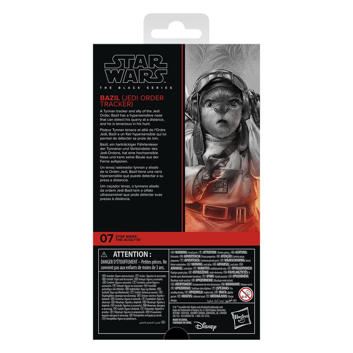Produktbild Star Wars: The Acolyte Black Series actionfigur Bazil (Jedi Order Tracker) 10 cm