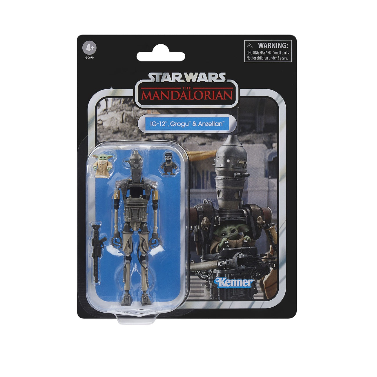 Produktbild Star Wars: The Mandalorian Vintage Collection Actionfigur 3-pack IG-12, Grogu & Anzellan 10 cm