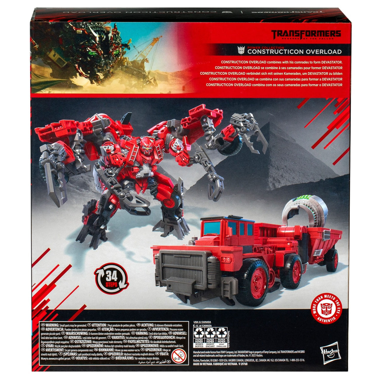 Produktbild Transformers – Hämnden Studio Series Leader Class actionfigur Power Collection Constructicon Overload 22 cm