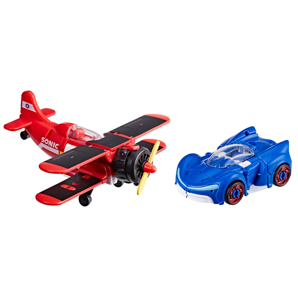 Produktbild Sonic the Hedgehog x Transformers 2-pack actionfigurer Wingtail & Blue Booster 13 cm