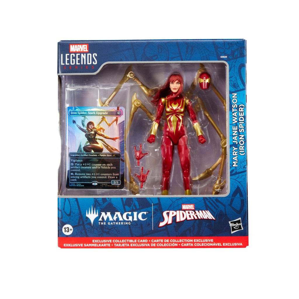 Produktbild Marvel Legends Magic: The Gathering actionfigur Mary Jane Watson (Iron Spider) (med exklusivt foil-kort) 15 cm