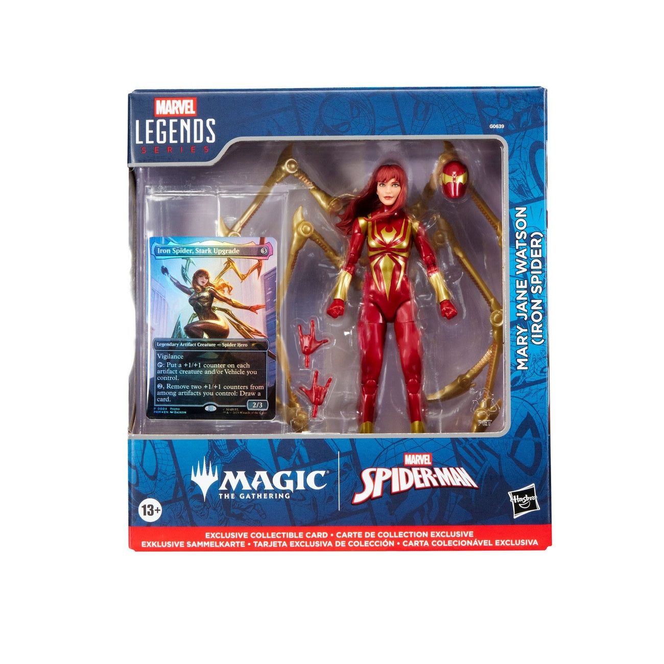 Produktbild Marvel Legends Magic: The Gathering actionfigur Mary Jane Watson (Iron Spider) (med exklusivt foil-kort) 15 cm