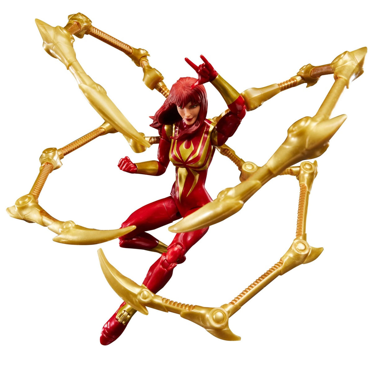 Produktbild Marvel Legends Magic: The Gathering actionfigur Mary Jane Watson (Iron Spider) (med exklusivt foil-kort) 15 cm