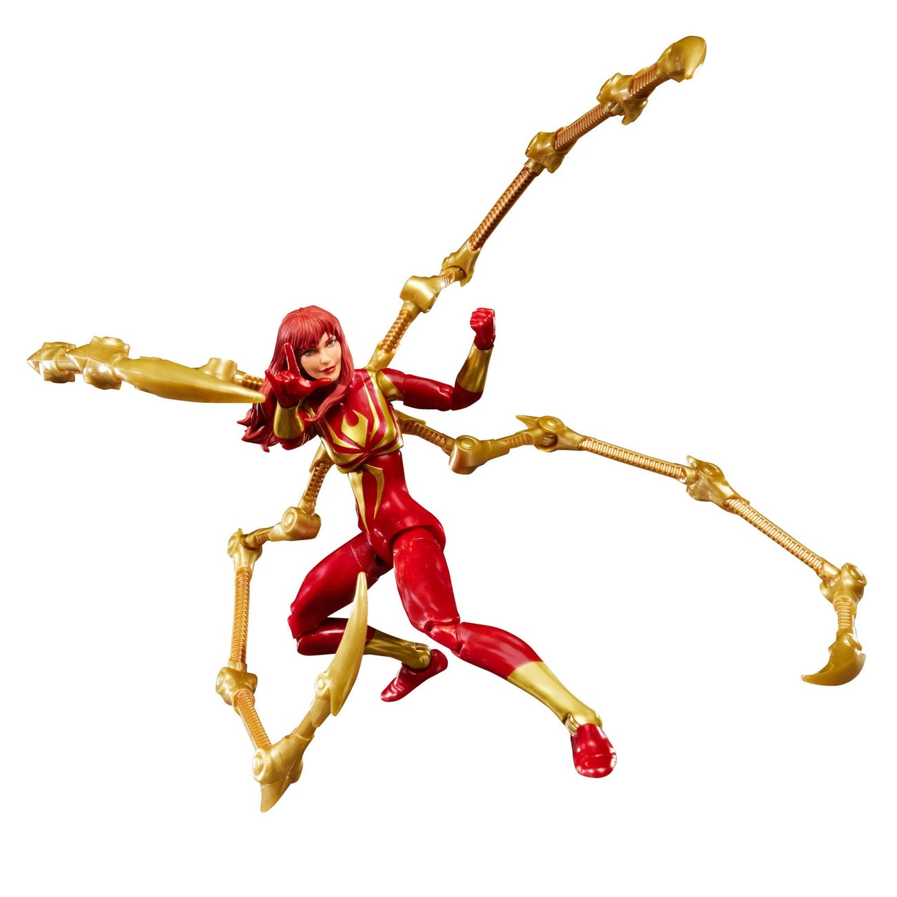 Produktbild Marvel Legends Magic: The Gathering actionfigur Mary Jane Watson (Iron Spider) (med exklusivt foil-kort) 15 cm