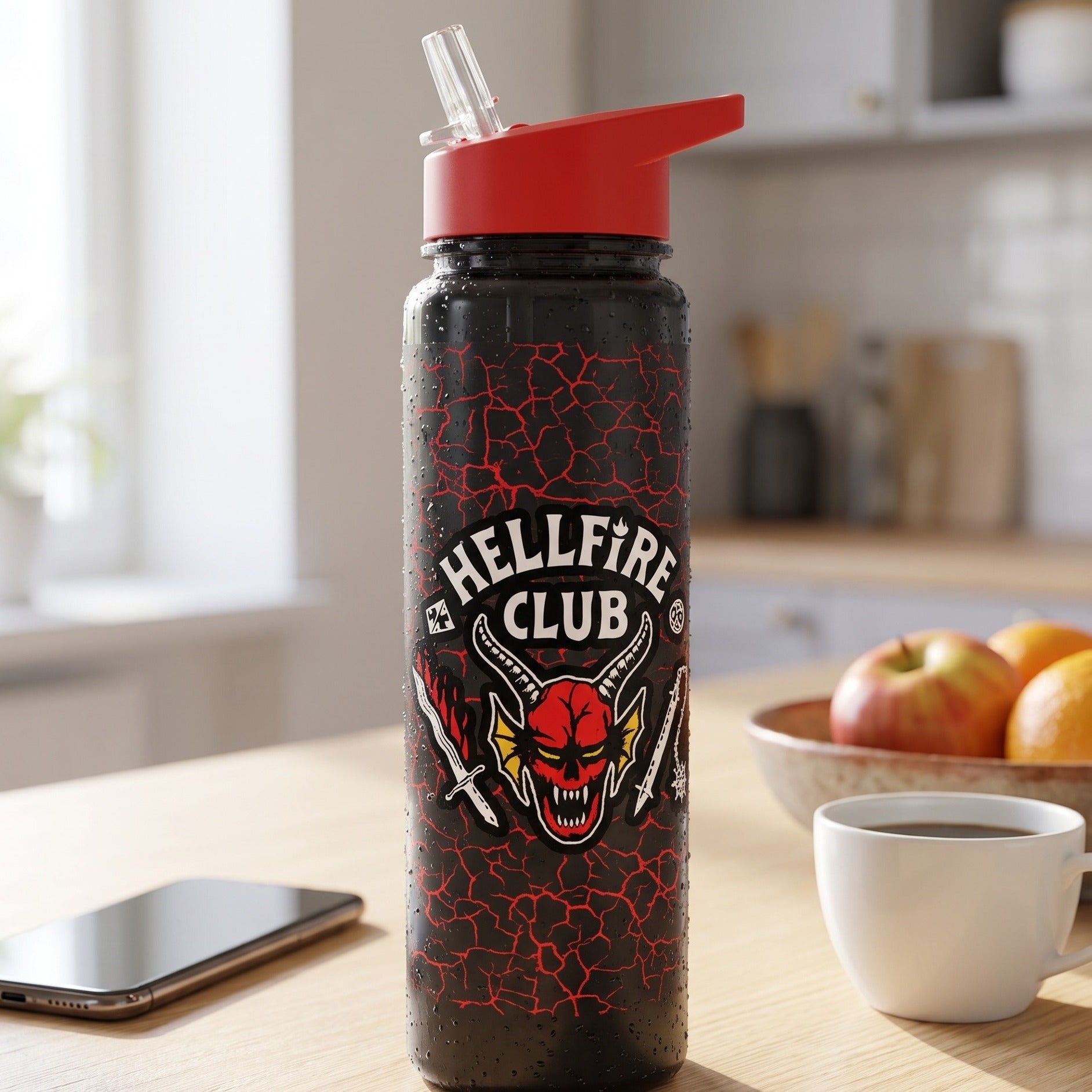 Produktbild Stranger Things 4 Vattenflaska Hellfire Club