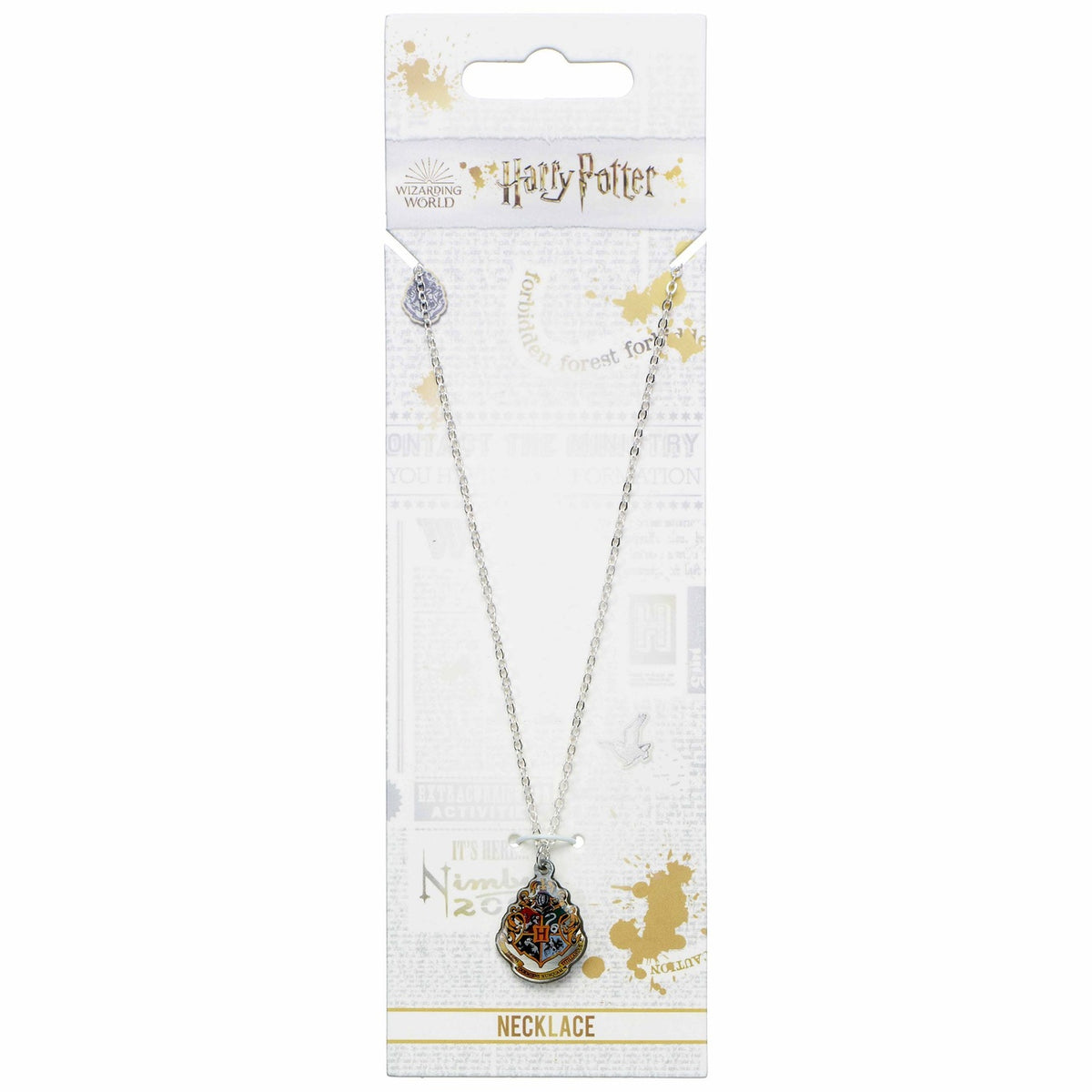 Produktbild Harry Potter Halsband & Hänge Hogwarts (försilvrat)