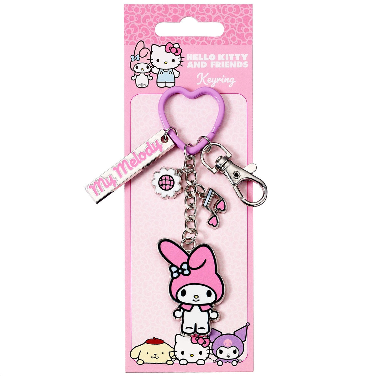 Produktbild Hello Kitty nyckelring med My Melody-hänge 15 cm