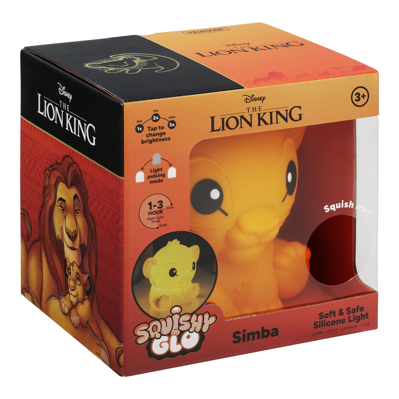 Produktbild Disney Squishy Glo silikonlampa Lejonkungen Simba 15 cm