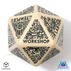 Produktbild Viridian Tärning Jumbo Tärning Dungeon Room Generator D20 Beige