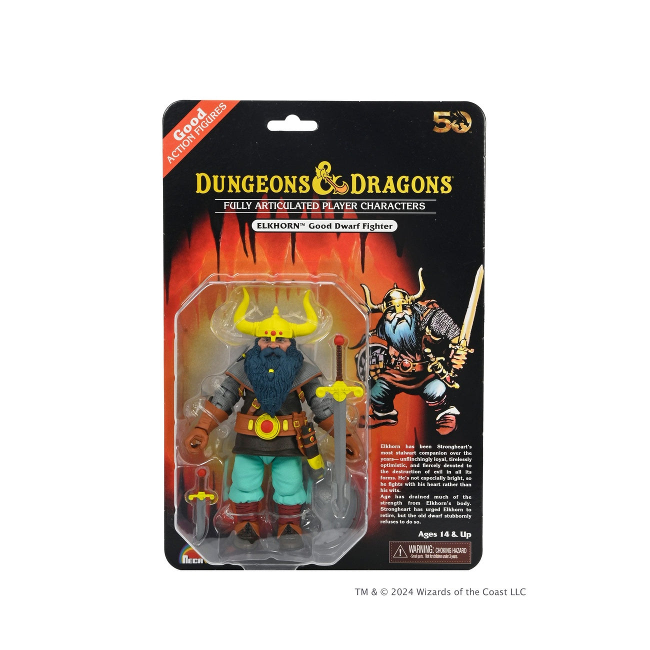 Produktbild Dungeons & Dragons actionfigur i skala 50th Anniversary Elkhorn på blisterkort 18 cm