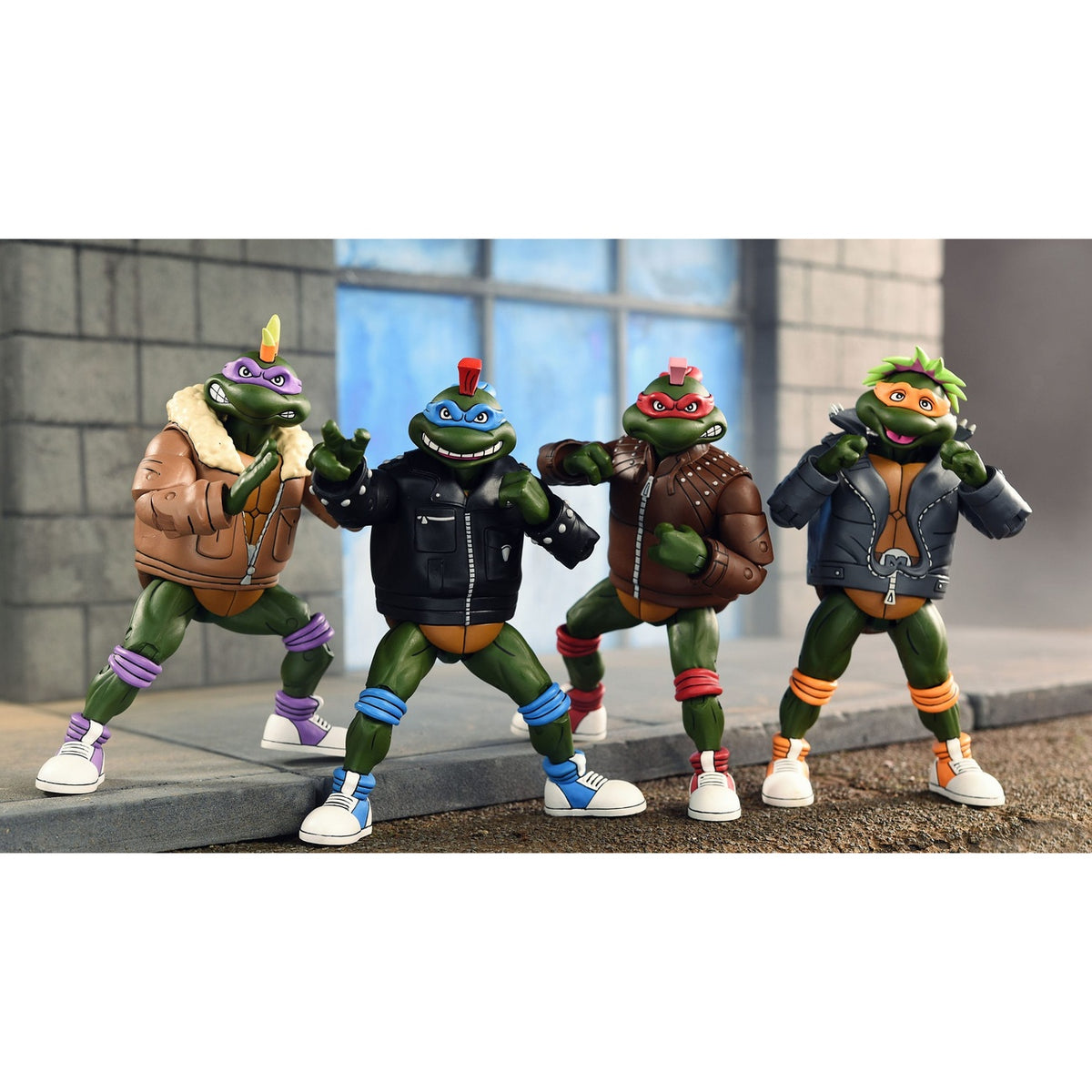 Produktbild Teenage Mutant Ninja Turtles (tecknad serie) 4-pack actionfigurer Punk Turtles 18 cm