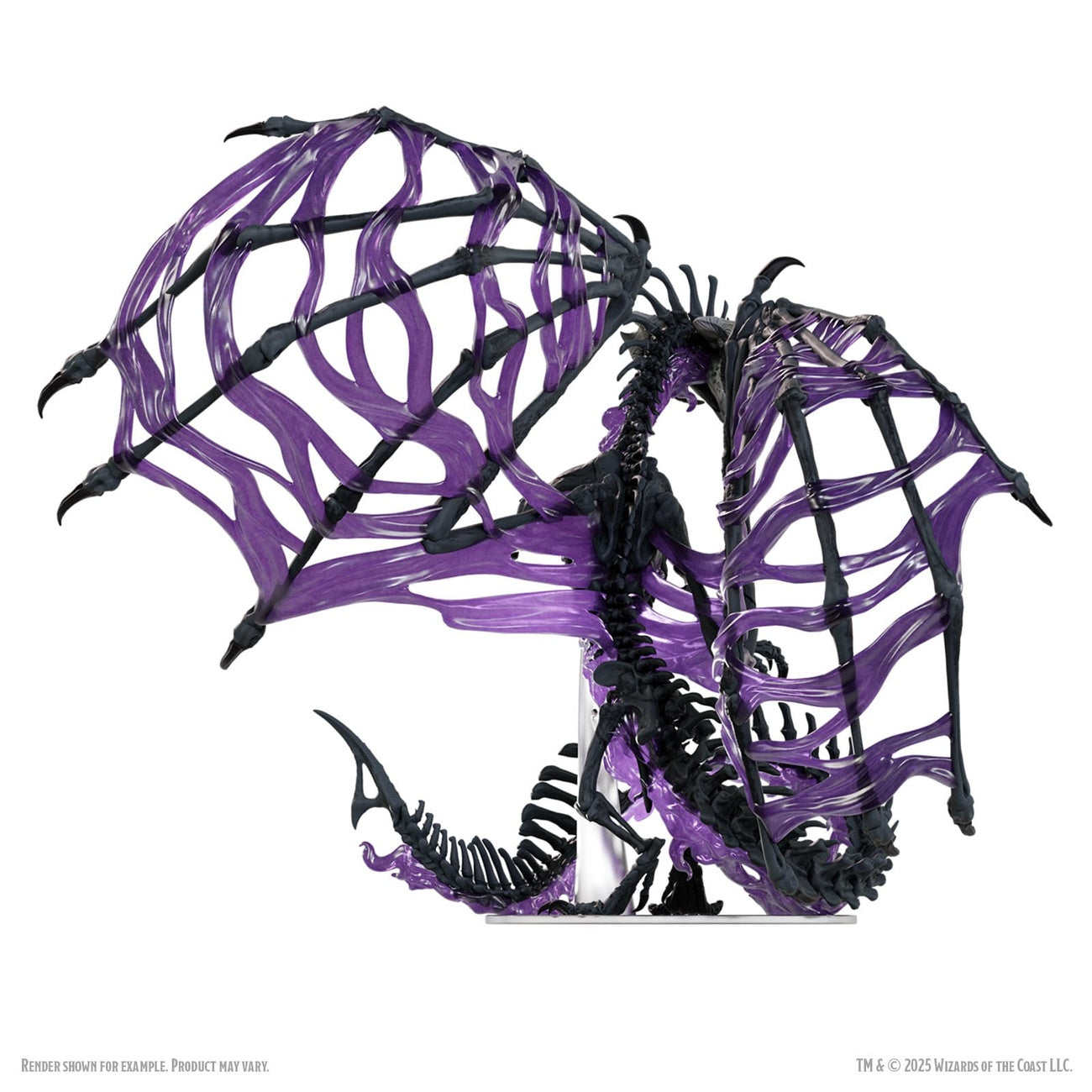 Produktbild D&D Icons of the Realms Boxed Miniatures förmålad Black Dracolich 30 cm