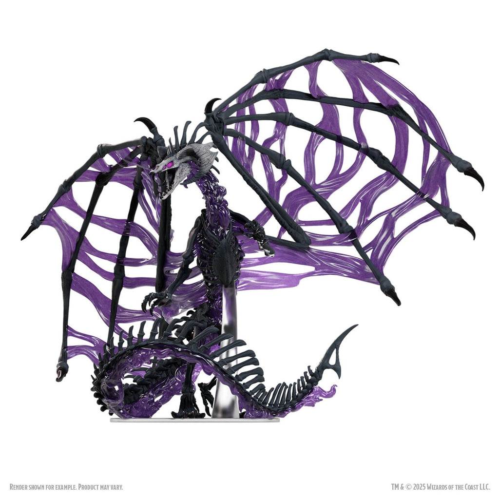 Produktbild D&D Icons of the Realms Boxed Miniatures förmålad Black Dracolich 30 cm