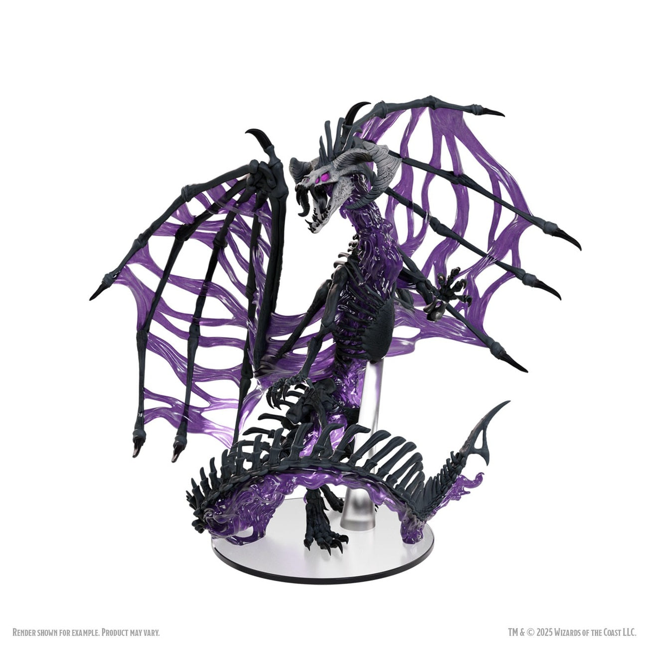 Produktbild D&D Icons of the Realms Boxed Miniatures förmålad Black Dracolich 30 cm