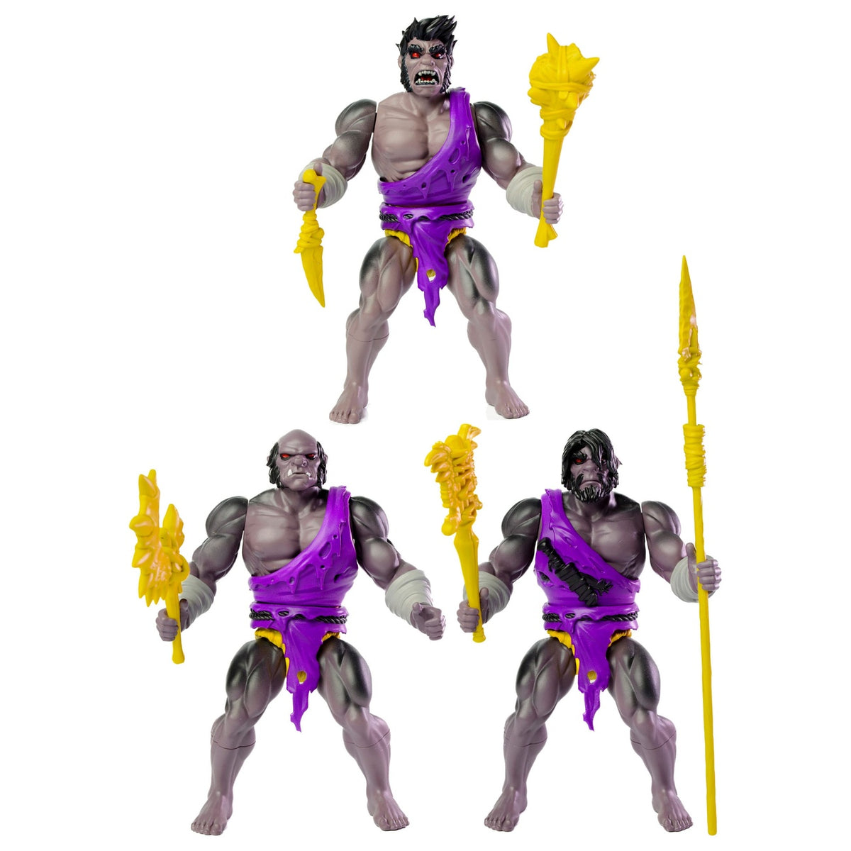 Produktbild Legends of Dragonore Wave 2: Dragon Hunt – 3‑pack actionfigurer Brukteror Cave Men 14 cm