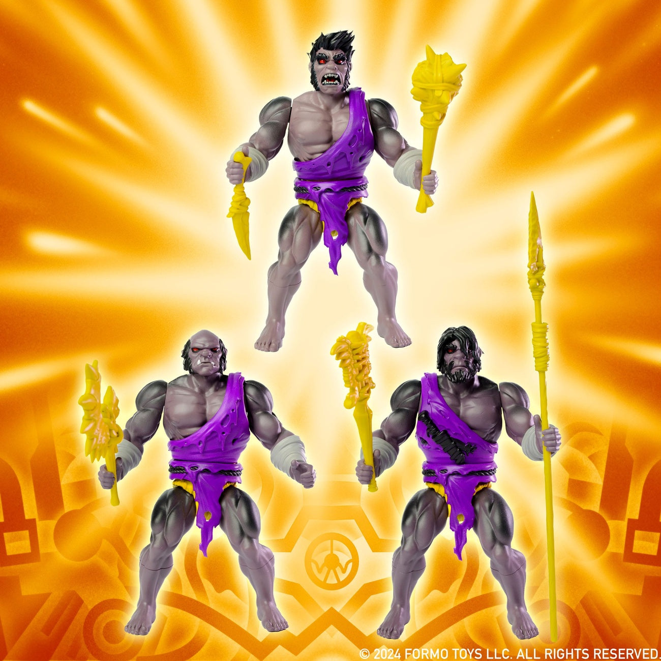 Produktbild Legends of Dragonore Wave 2: Dragon Hunt – 3‑pack actionfigurer Brukteror Cave Men 14 cm