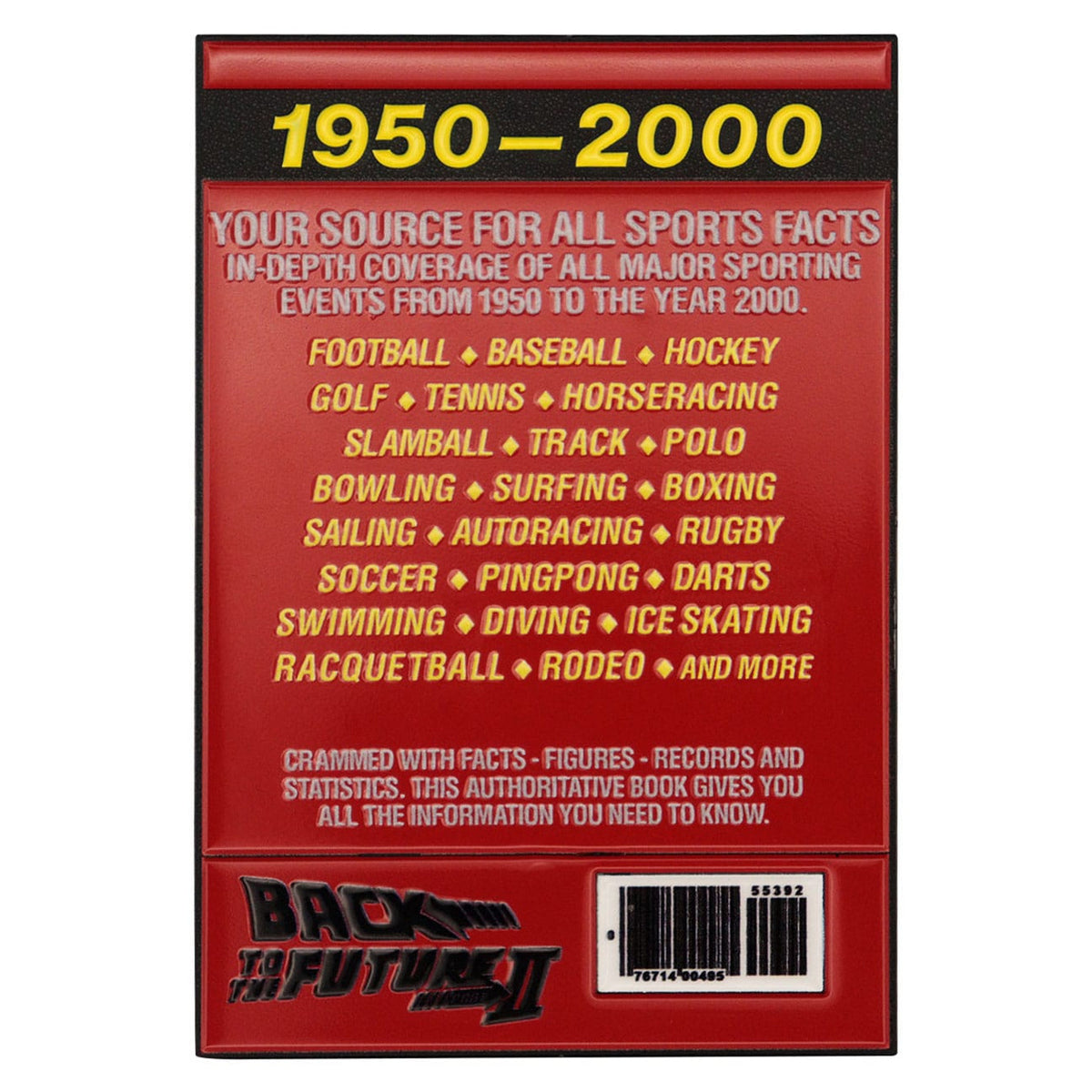 Produktbild Tillbaka till framtiden metalltacka Sports Almanac Limited Edition