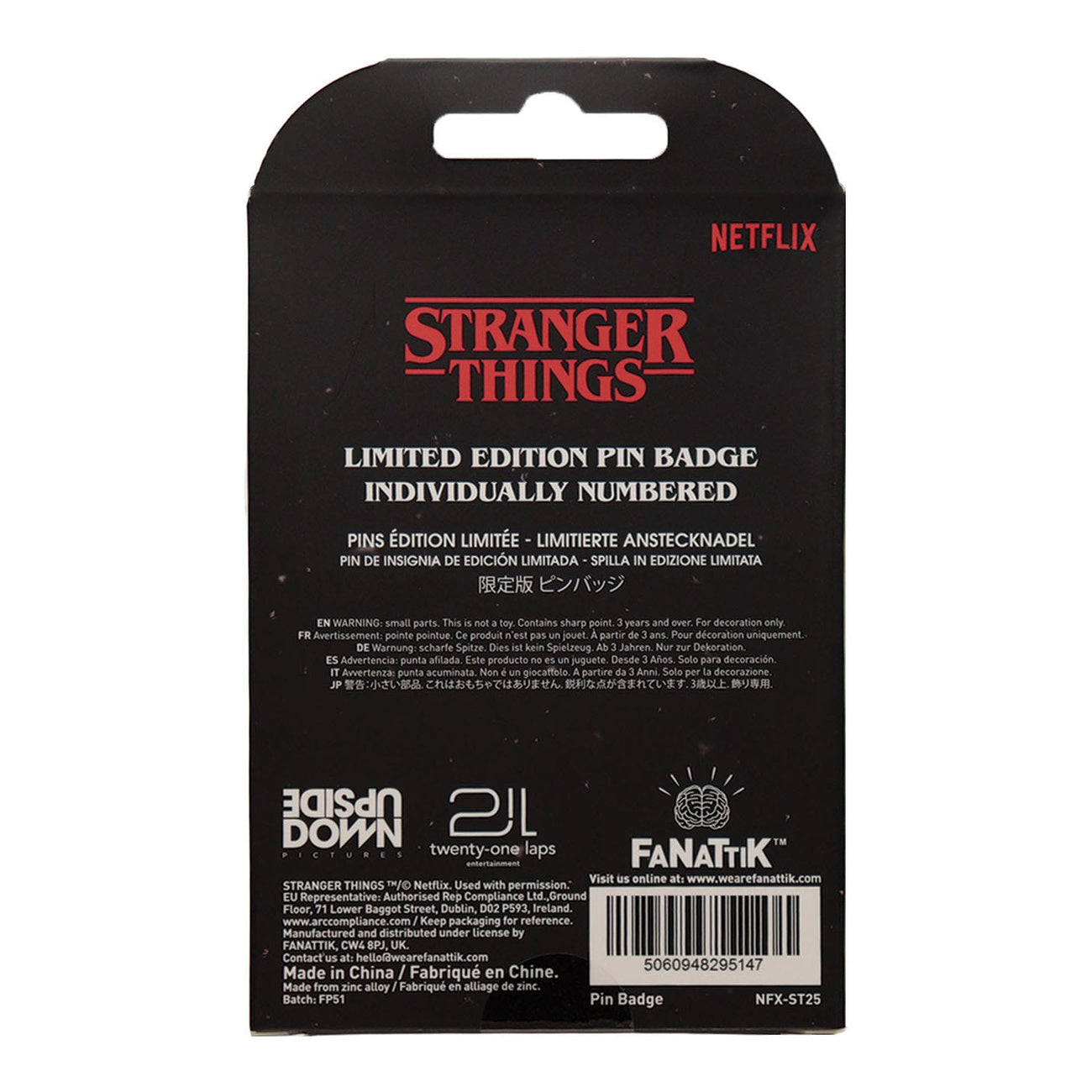 Produktbild Stranger Things Pin Hellfire Lives Limited Edition
