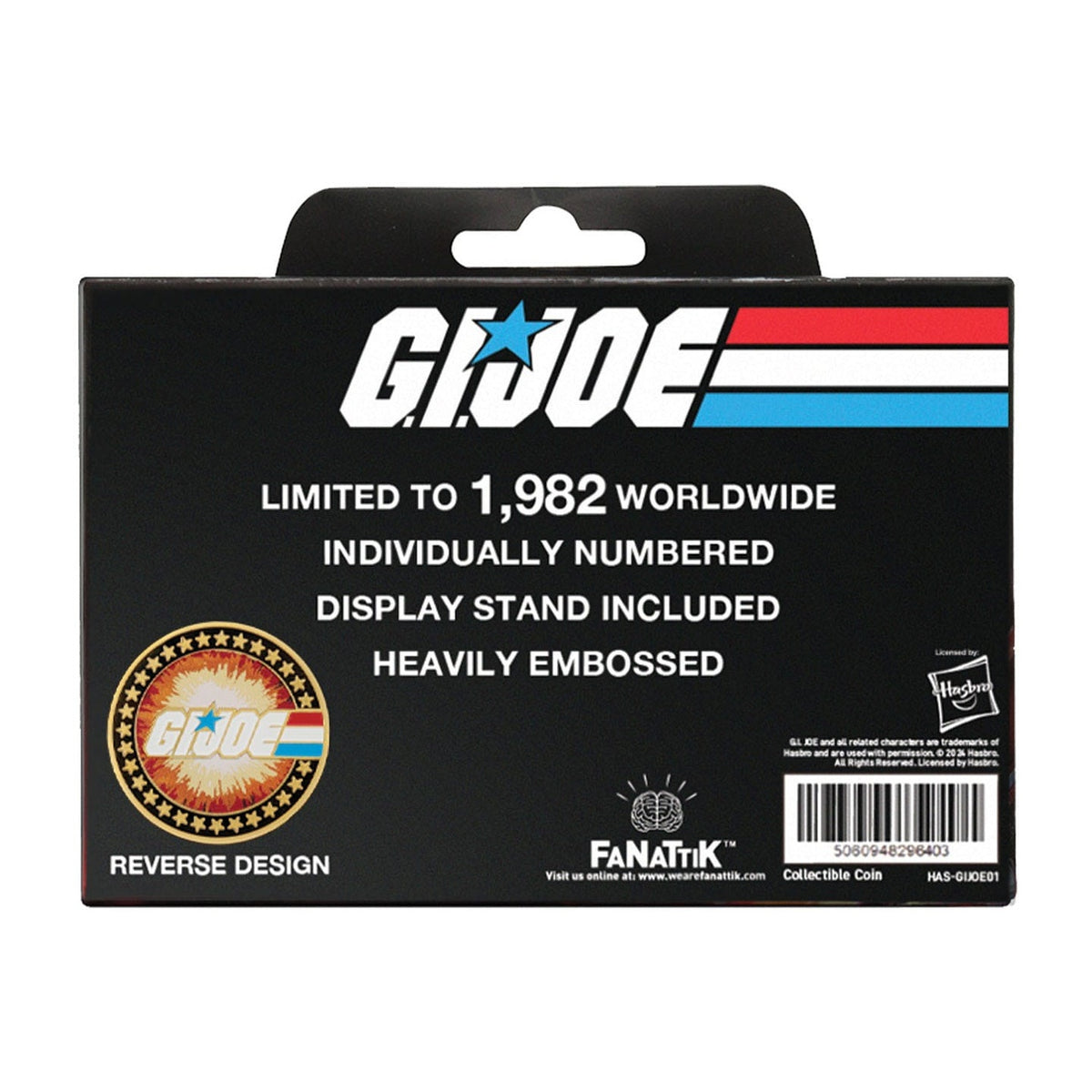 Produktbild G.I. Joe Samlarmynt A Real American Hero 60th Anniversary 24k guldpläterad Limited Edition