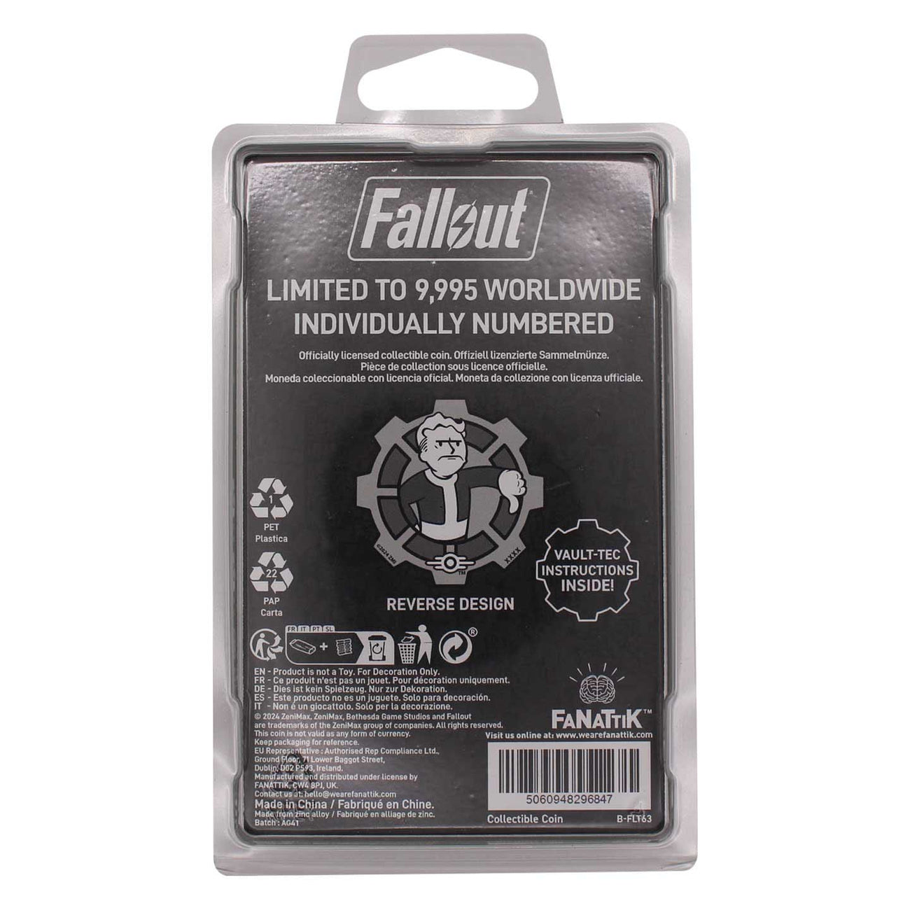 Produktbild Fallout Samlarmynt Decision Black & White Limited Edition