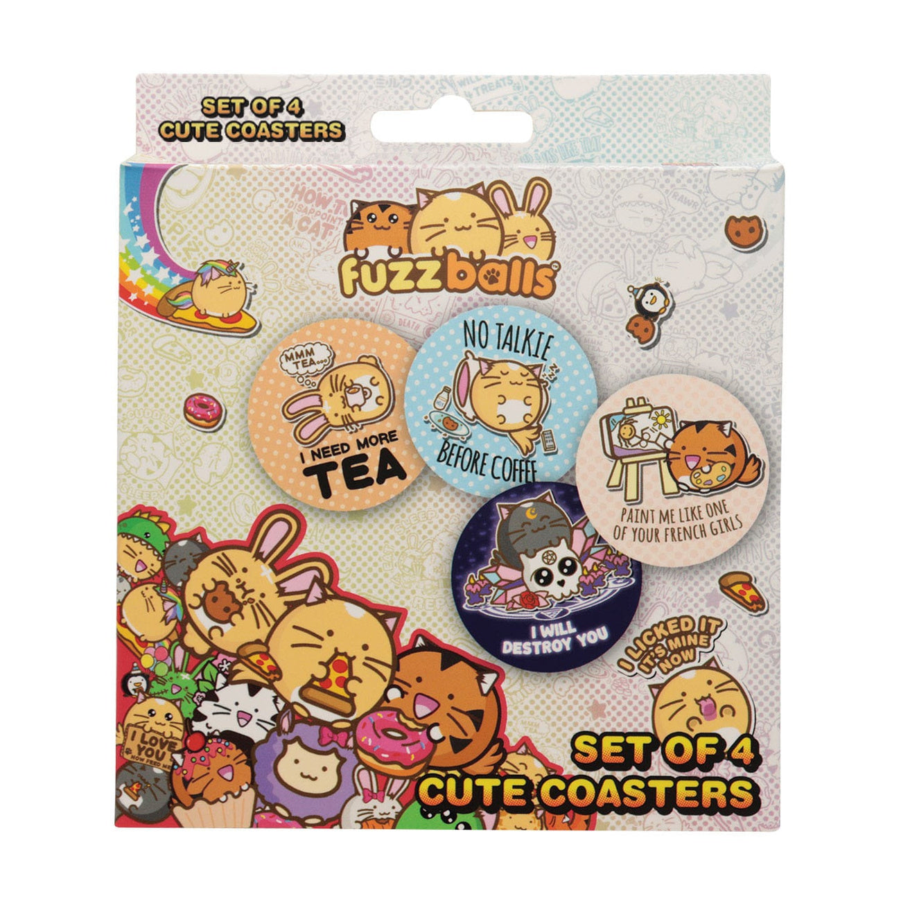 Produktbild Fuzzballs Glasunderlägg – 4-pack