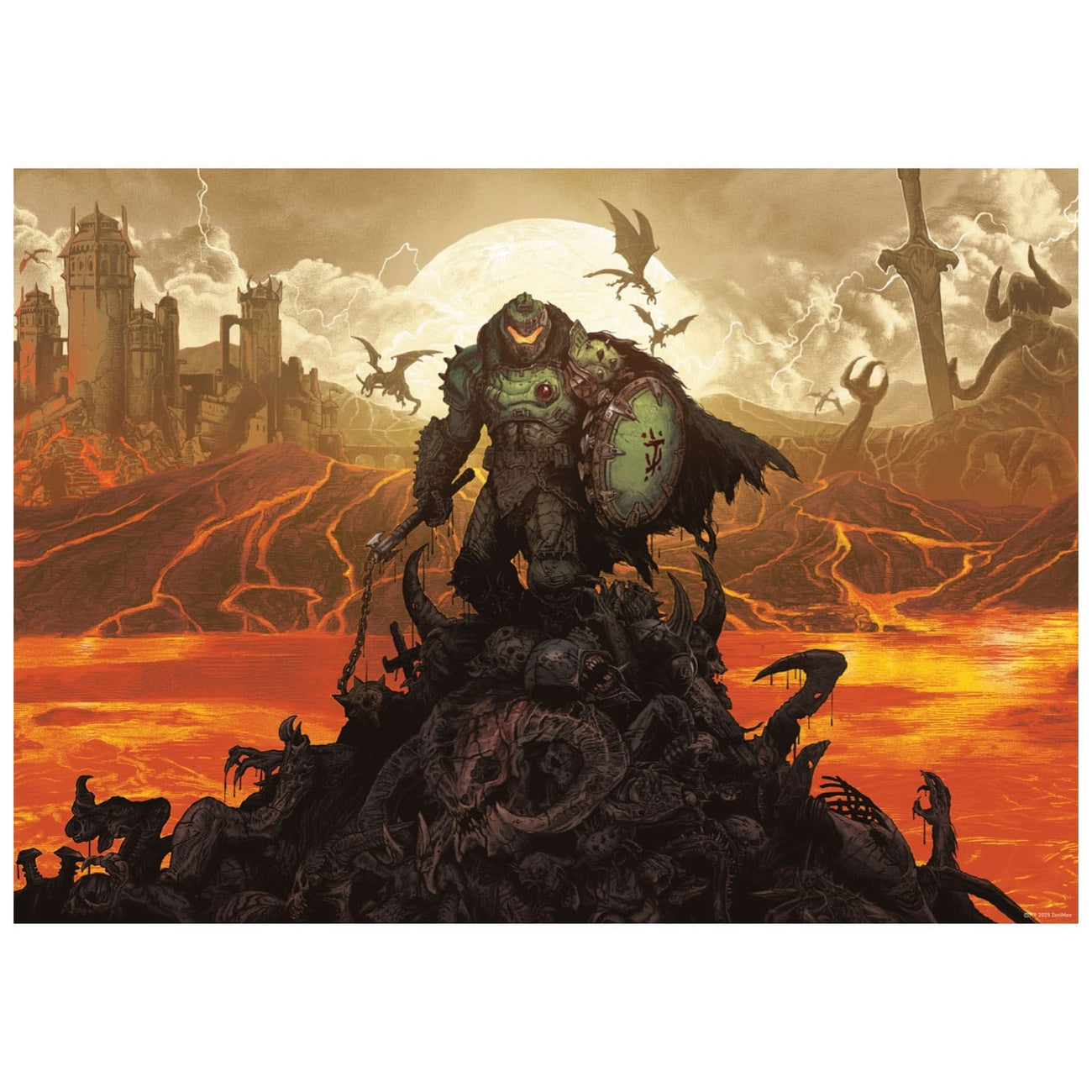 Produktbild Doom: The Dark Ages Konstaffisch Limited Edition 42 x 30 cm