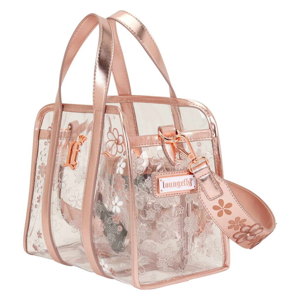 Produktbild Loungefly Clear Floral axelremsväska