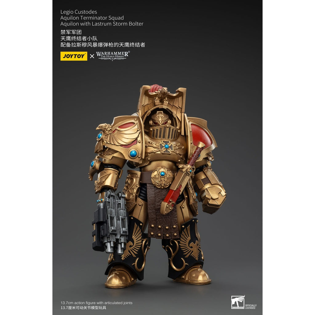Produktbild Warhammer The Horus Heresy actionfigur 1/18 Legio Custodes Aquilon Terminator Squad Aquilon med Lastrum Storm Bolter 14