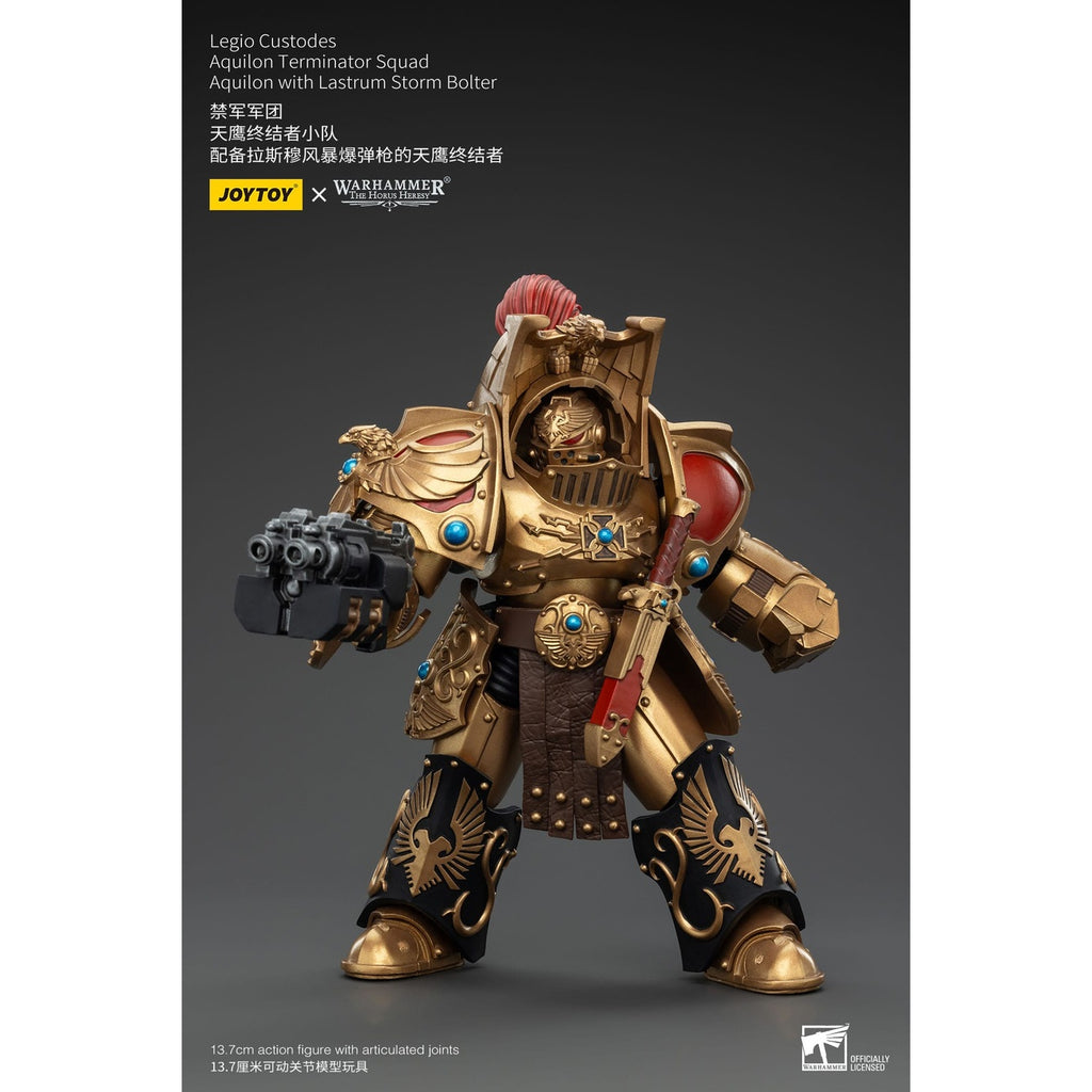 Produktbild Warhammer The Horus Heresy actionfigur 1/18 Legio Custodes Aquilon Terminator Squad Aquilon med Lastrum Storm Bolter 14