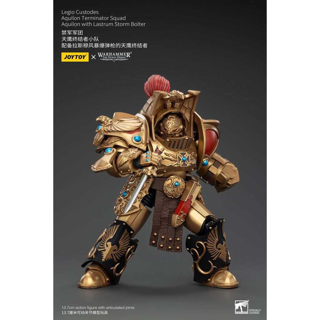 Produktbild Warhammer The Horus Heresy actionfigur 1/18 Legio Custodes Aquilon Terminator Squad Aquilon med Lastrum Storm Bolter 14