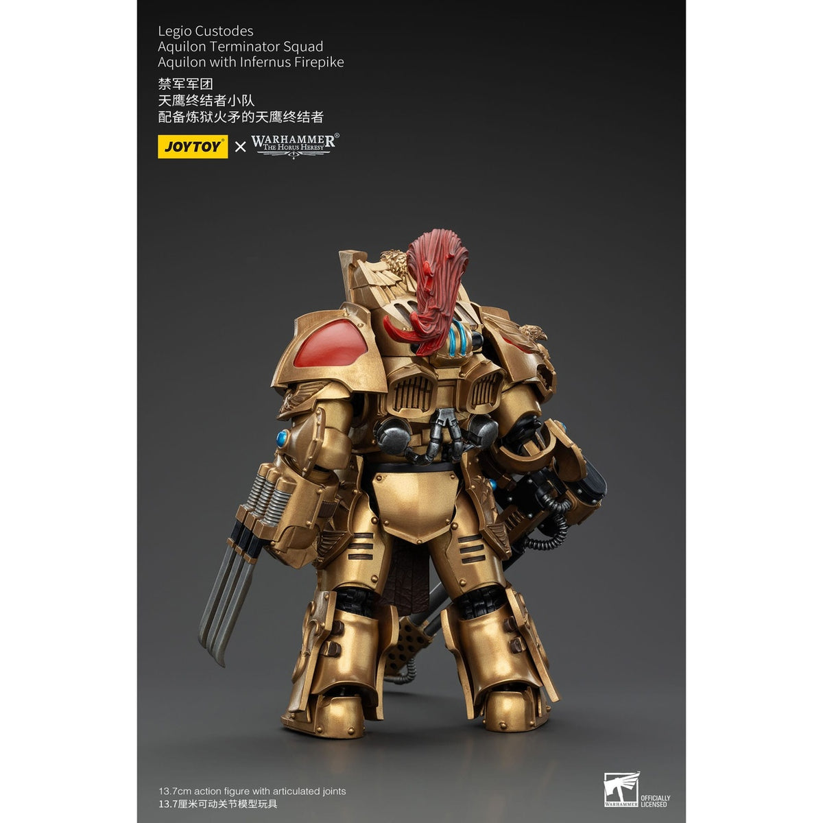 Produktbild Warhammer The Horus Heresy Actionfigur 1/18 Legio Custodes Aquilon Terminator Squad Aquilon med Infernus Firepike 14 cm
