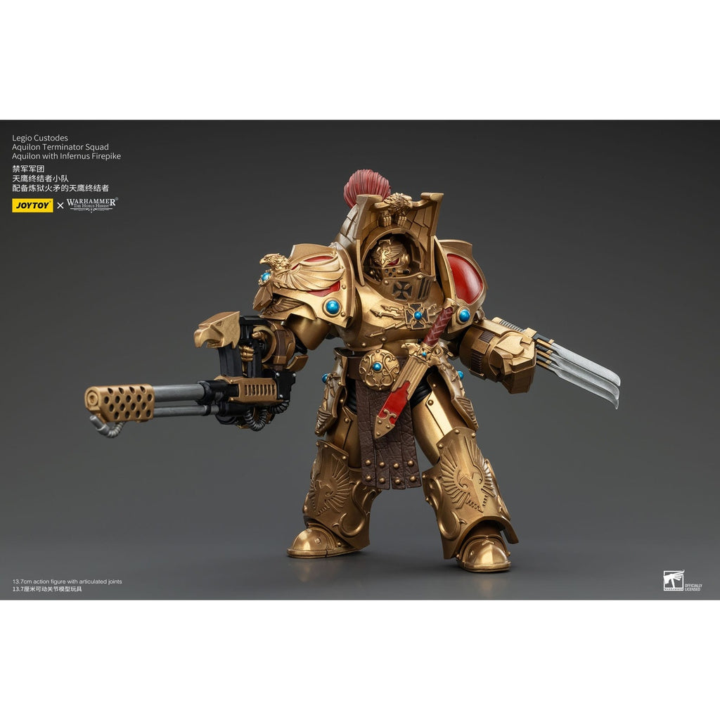 Produktbild Warhammer The Horus Heresy Actionfigur 1/18 Legio Custodes Aquilon Terminator Squad Aquilon med Infernus Firepike 14 cm