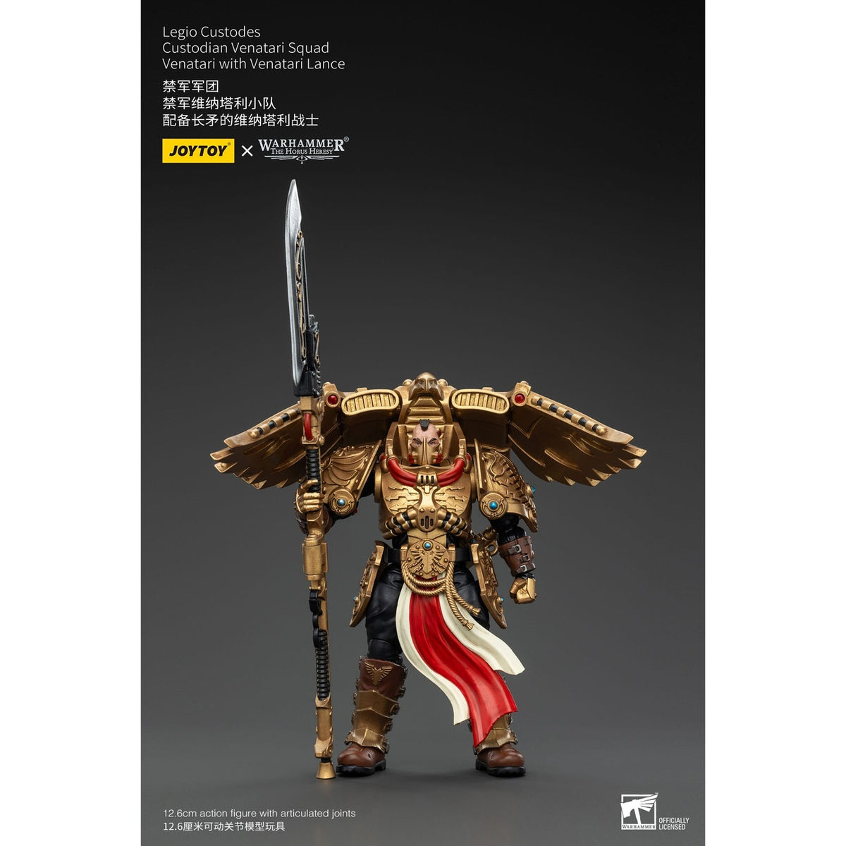Produktbild Warhammer The Horus Heresy Actionfigur 1/18 Legio Custodes Custodian Venatari Squad Venatari med Venatari Lance 13 cm