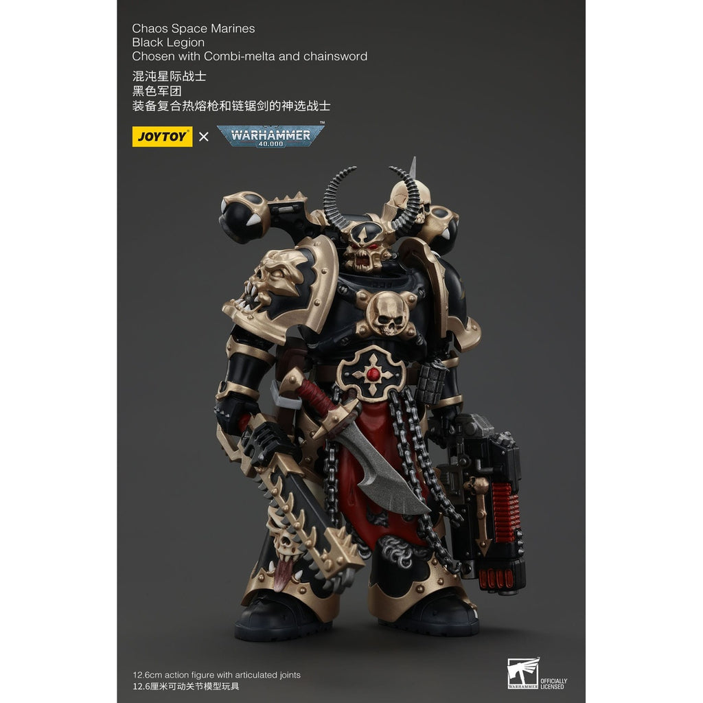 Produktbild Warhammer 40k Actionfigur Chaos Space Marines Black Legion Chosen med Combi-melta och Chainsword 20 cm