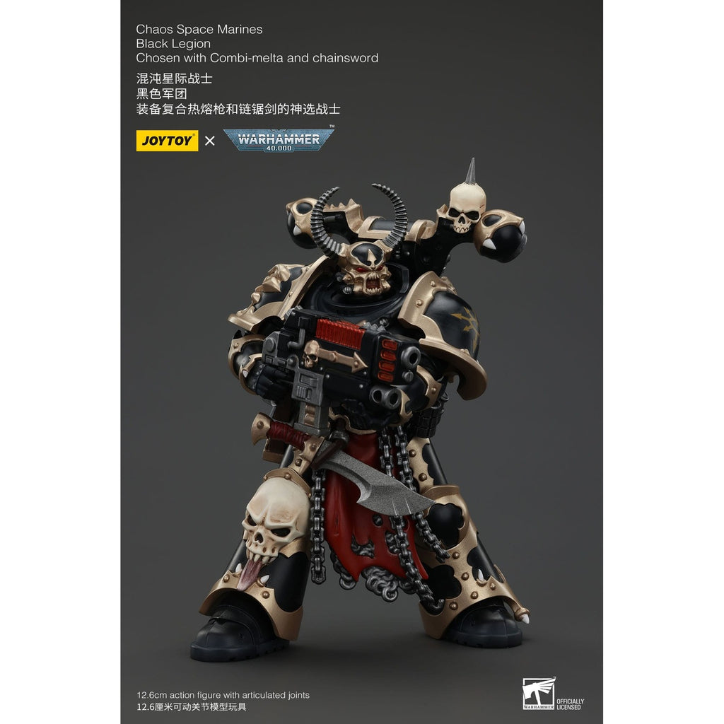Produktbild Warhammer 40k Actionfigur Chaos Space Marines Black Legion Chosen med Combi-melta och Chainsword 20 cm