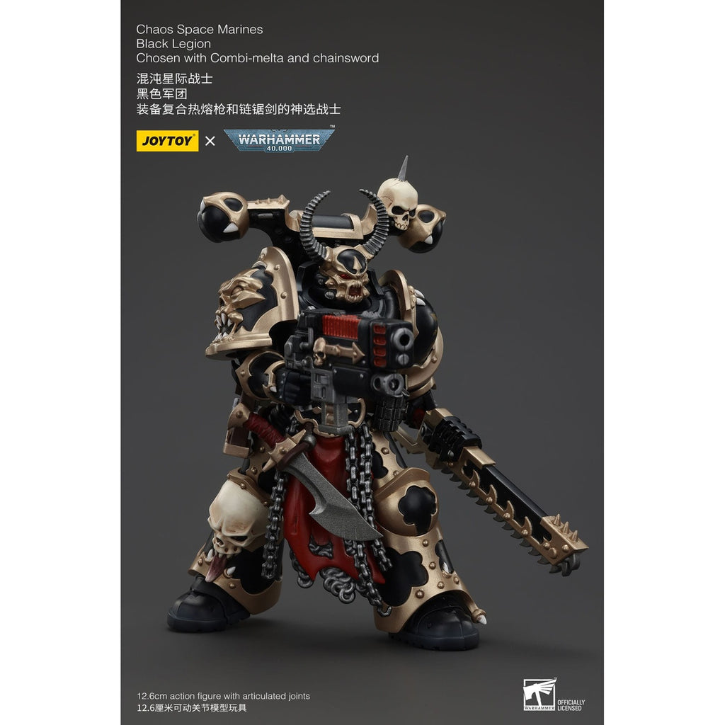 Produktbild Warhammer 40k Actionfigur Chaos Space Marines Black Legion Chosen med Combi-melta och Chainsword 20 cm